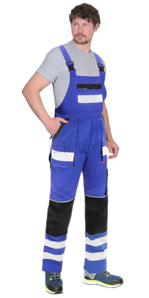 Полукомбинезон ТРЭКС васильковый с черным, СОП (ЧЗ)