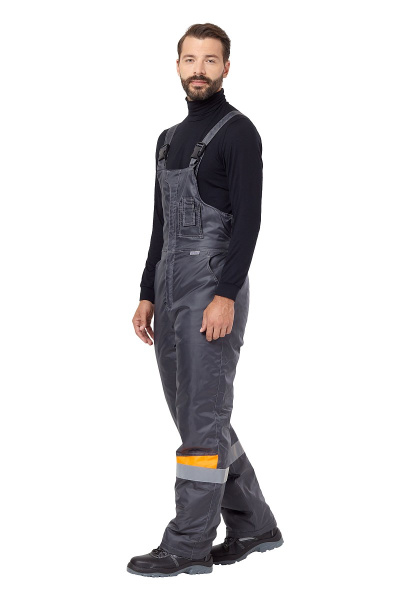 Костюм рабочий мужской зимний "Комфорт" цвет темно-серый/оранжевый