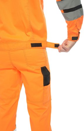 Костюм "Профессионал-2", куртка, п/к, с СВП (СОП) оранжево-черный