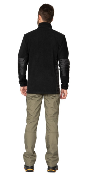 Куртка "Кеми" флисовая без капюшона чёрная