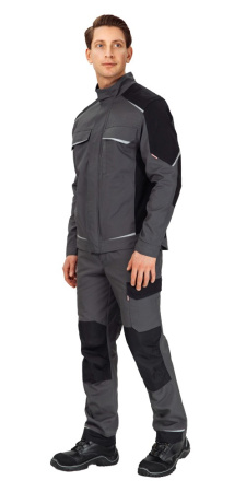 Куртка мужская "Сюрвейер" тёмно-серый/чёрный