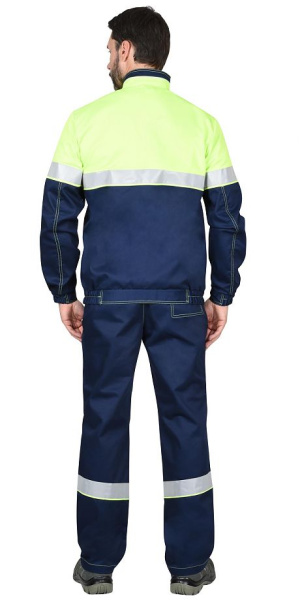 Костюм летний «НАВИГАТОР» куртка, брюки, т.синий/лимонный