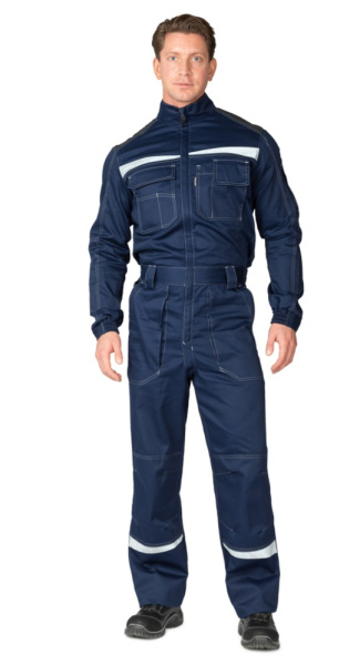 Комбинезон мужской летний "Профессионал" тёмно-синий/тёмно-серый