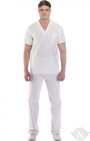 Куртка ПЕКАРЬ, тк. Бязь, белая