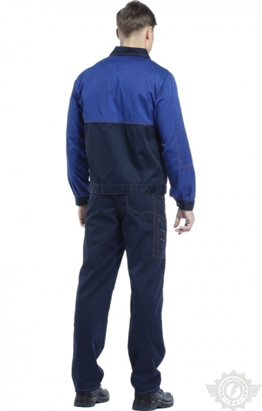 Костюм "Универсал-Люкс", куртка, брюки, темно-синий-василек