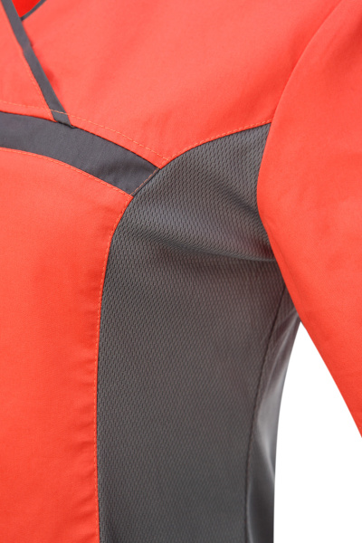 Блуза ЛИНДРЕД (Lindred) ОРИОН женская коралл/серая, рукав короткий