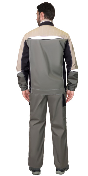 Куртка "КАСПИЙ", оливковый с черным и песочным СОП. тк.Rodos