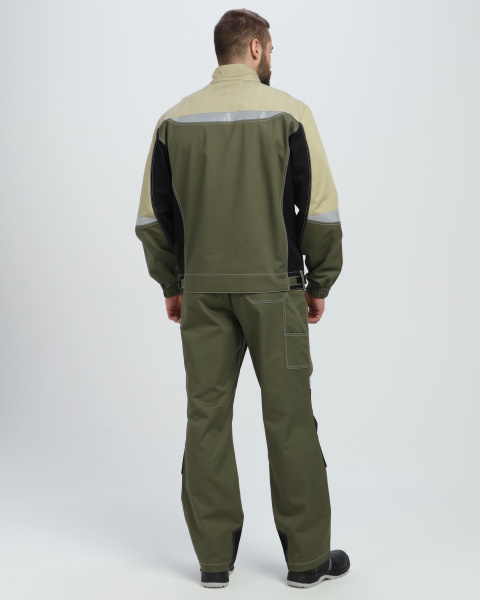 Костюм Формула-1 CH МВО (тк.Смесовая,240) брюки, хаки/черный/бежевый