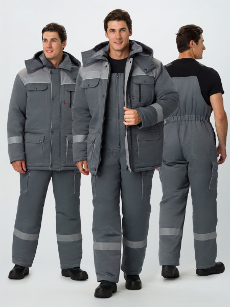 Костюм зимний "Нейч-2" СОП (тк.Смесовая,210) п/к, серый/св.серый