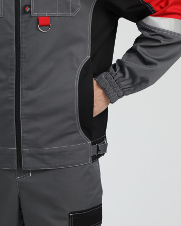 Костюм Вектрон-2 (тк.Смесовая МВО,240) п/к, серый/черный/красный