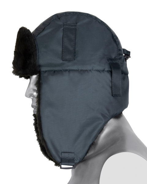 Шапка-ушанка "ЕВРО" тёмно-серая