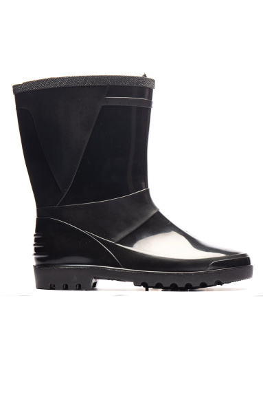 Сапоги ПВХ с чулком из НТП, модель №1 черные