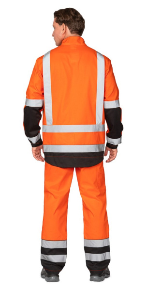 Куртка мужская летняя "Спектр 2М-35" оранжевый/чёрный, СОП