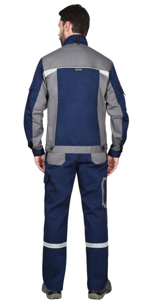 Костюм "СТАН" куртка кор., п/к, со ср.серым и лимонным