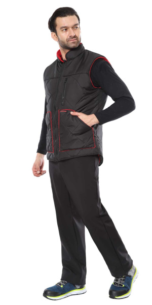 Жилет ЕВРОПА удлиненный (на подкладке флис) черный