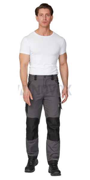 Брюки мужские "Сюрвейер" тёмно-серый/чёрный