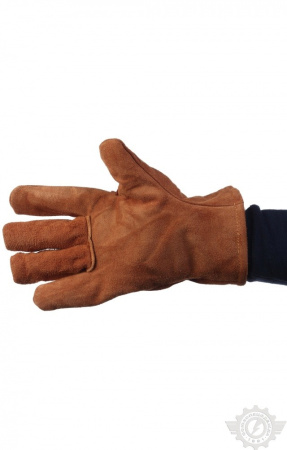 Перчатки спилковые утепленные