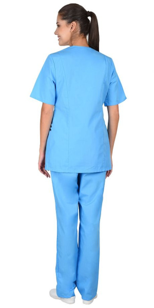 Костюм "ЖЕНЕВА" женский светло-голубой с тёмно-синим (СТ)