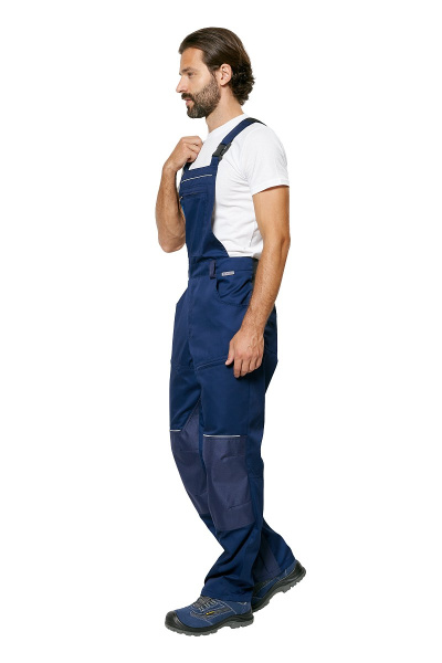 Полукомбинезон рабочий мужской летний "Shelby" цвет темно-синий