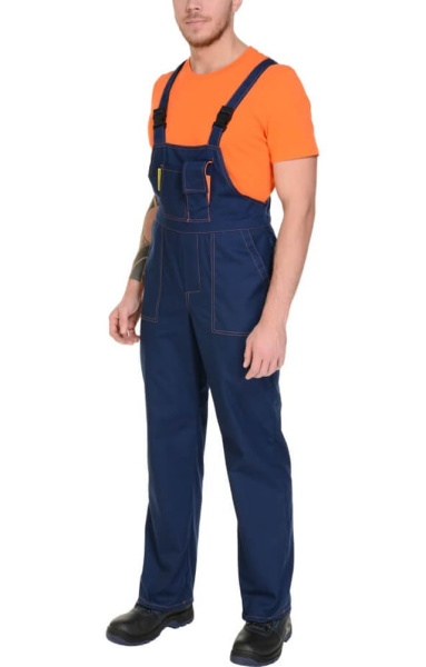 Костюм "Коммунальщик" , куртка, п/к, т.синий с оранж. с СВП (СОП) (эконом)