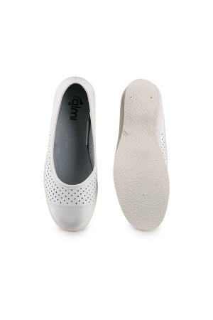 Туфли женские "Блонд" кожаные, ПВХ, цвет белый