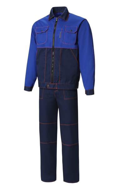 Костюм "Универсал-Люкс", куртка, брюки, темно-синий-василек