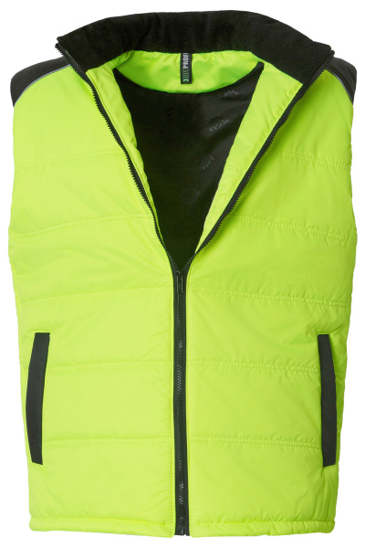 Жилет КОТПРОФИ утепленный лимон/черный