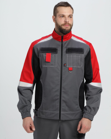 Костюм Формула-2 CH МВО (тк.Смесовая,240) п/к, серый/черный/красный