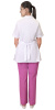 Костюм "ЛИРА" женский белый с т.розовым