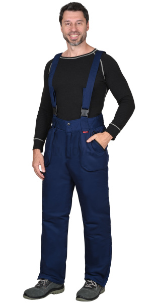 Брюки зимние универсальные, тк.смесовая, т.синий