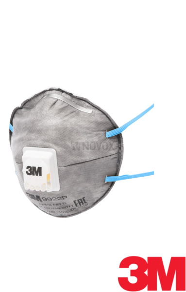 Полумаска фильтрующая (респиратор) с клапаном выдоха 3М 9922Р для защиты от дымов металлов сварочных