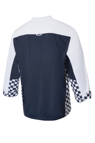 Китель поварской РИСТРЕТТО ШЕФ мужской т.синий/клетка крупная