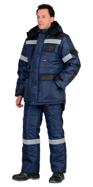 Костюм зимний "БЕРКУТ" куртка, п/к, т.синий/черный