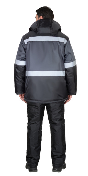 Куртка "ТЕРМИНАЛ", черная с темно-серым и СОП