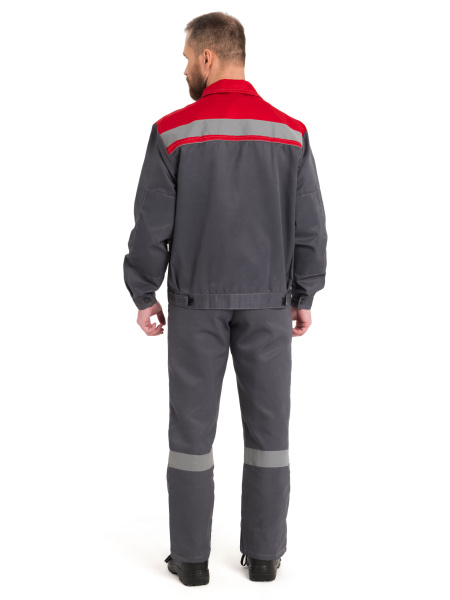 Костюм "Нова" куртка+п/к, цв. т.сер/красный