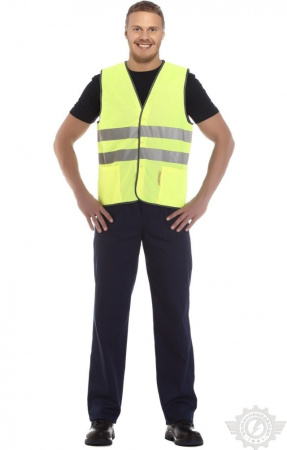 Сигнальный жилет "Спектр" лимонный с СВП (СОП)