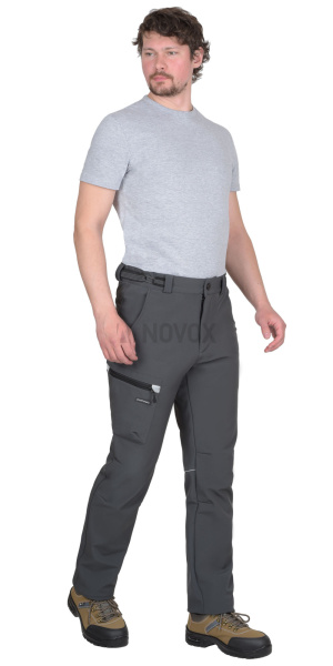 Брюки СПЕЙС софтшелл т.серые