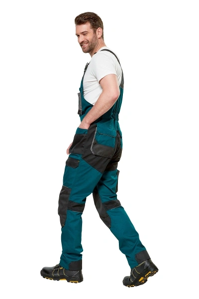 Полукомбинезон рабочий мужской летний "Снейк" цвет темно-бирюзовый/черный