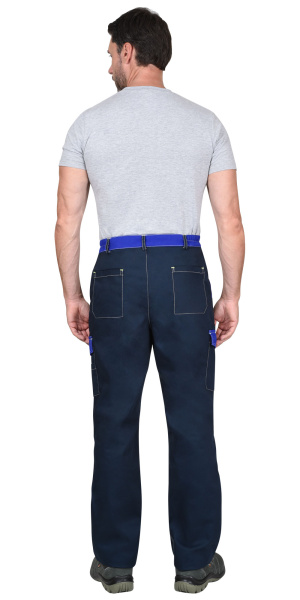 Костюм "КАРАТ-РОСС" куртка, брюки темно-синий с васильковым