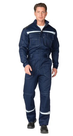 Комбинезон мужской летний "Профессионал" тёмно-синий/тёмно-серый