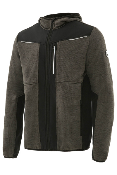 Куртка ЮНИОНВОРКВЕАР (UNIONWORKWEAR) Нитид флис т.серая/черная