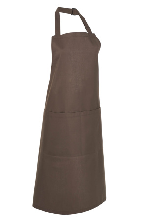 Фартук «BARISTA» с нагрудником, цвет chocolate (темно-коричневый)