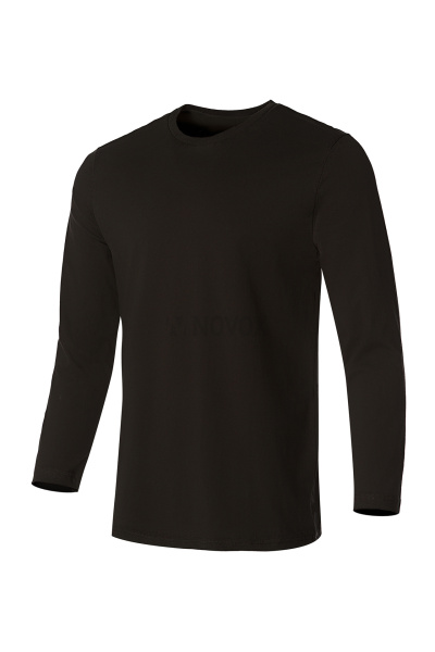 Футболка с длинным рукавом с эластаном черная