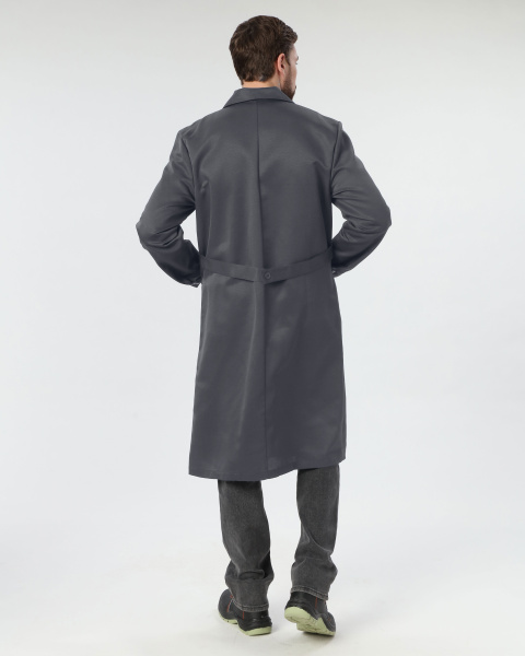 Халат мужской Легион (тк.Смесовая,210), т.серый/красный