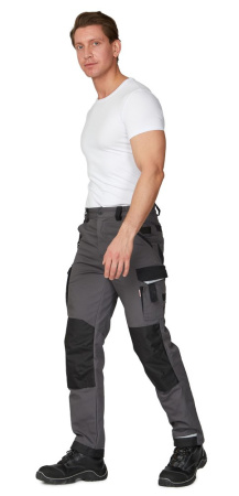 Брюки мужские "Сюрвейер" тёмно-серый/чёрный