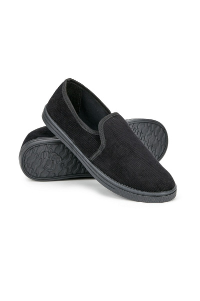 Тапочки мужские "Классика", вельвет, ПВХ, цвет черный