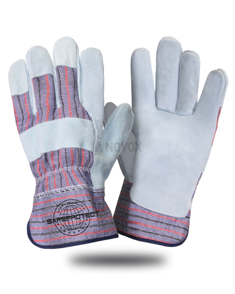 Перчатки спилковые комбинированные утепленные Safeprotect ЮГРА (меховые) р. 10,5