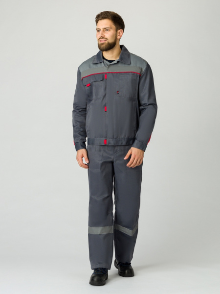 Костюм Фаворит-2 СОП (тк.Смесовая,210) п/к, т.серый/серый, 65% ПЭ, 35% ХБ