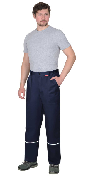 Костюм СИРИУС-МАСТЕР куртка длинная, брюки, синий с черным