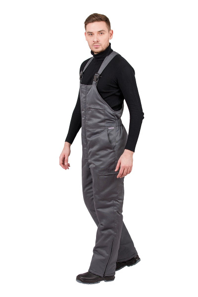 Полукомбинезон рабочий мужской зимний "Прим" цвет серый